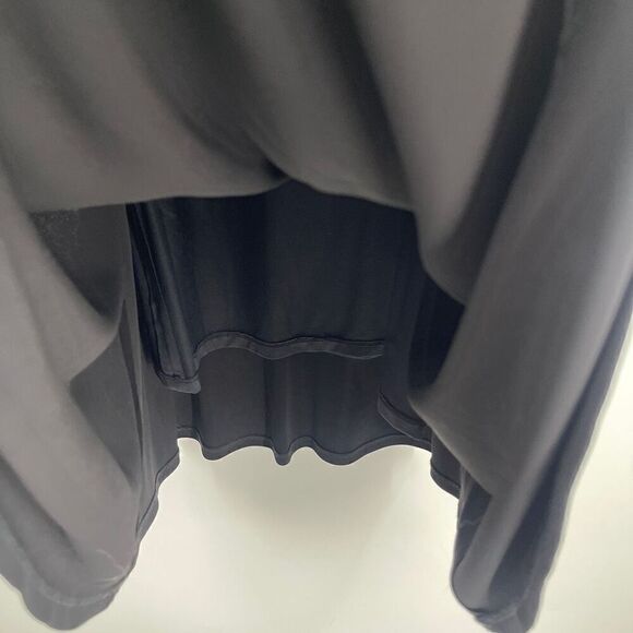 Ralph Lauren Black Label Black Stretch Square Neck 3/4 Sleeve Midi Dress Size 10 - Picture 7 of 9